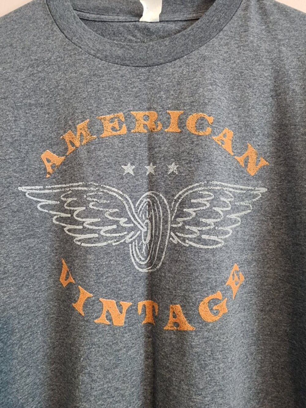 2/$15 American Vintage Blue Tee - Men's Extra Large Tall - Picture 2 of 3